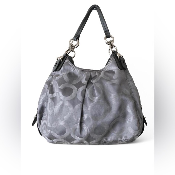 Coach Handbags - Coach Hobo Style Shoulder Bag F1073 Large Purse Gray.